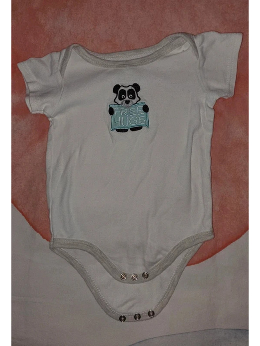 Luvable Friends Panda Graphic Onesie, 9-12 Months